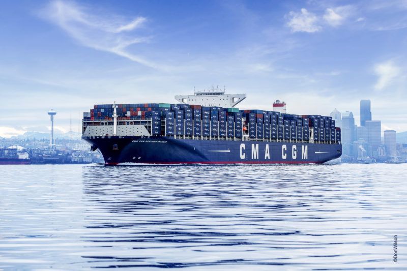 CMA CGM Bejanmin Franklin container ship